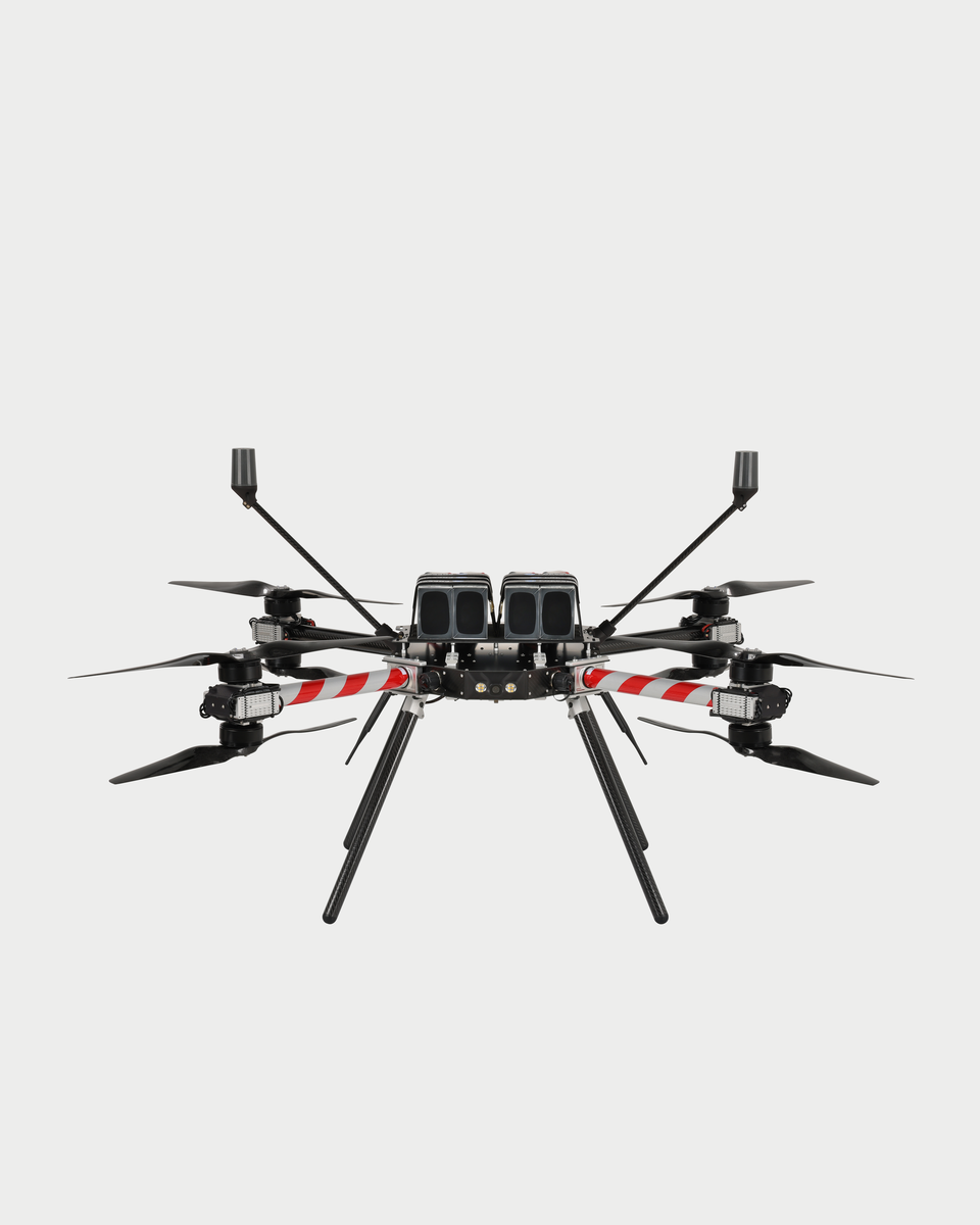 The Callisto 25 heavy-lift multirotor, arms and rotors extended